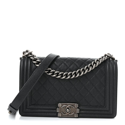 Chanel Caviar Quilted Medium Boy Flap Dark Grey 1 of 11