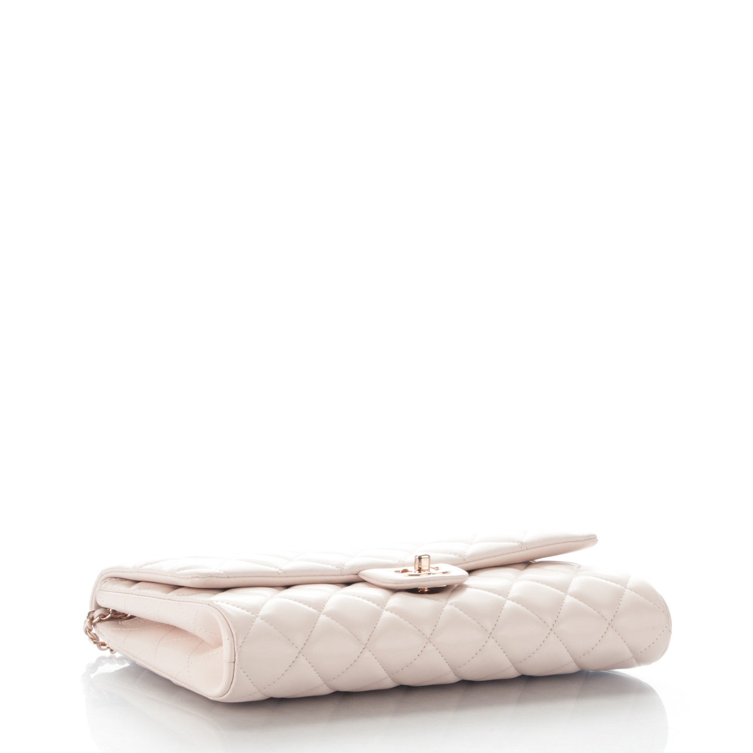 Chanel Lambskin Quilted Clutch With Chain Flap Light Pink 4 of 8