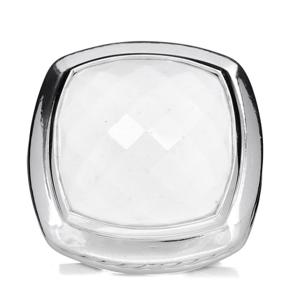 David Yurman Sterling Silver White Agate 16mm Albion Statement Ring 54 7 1 of 6