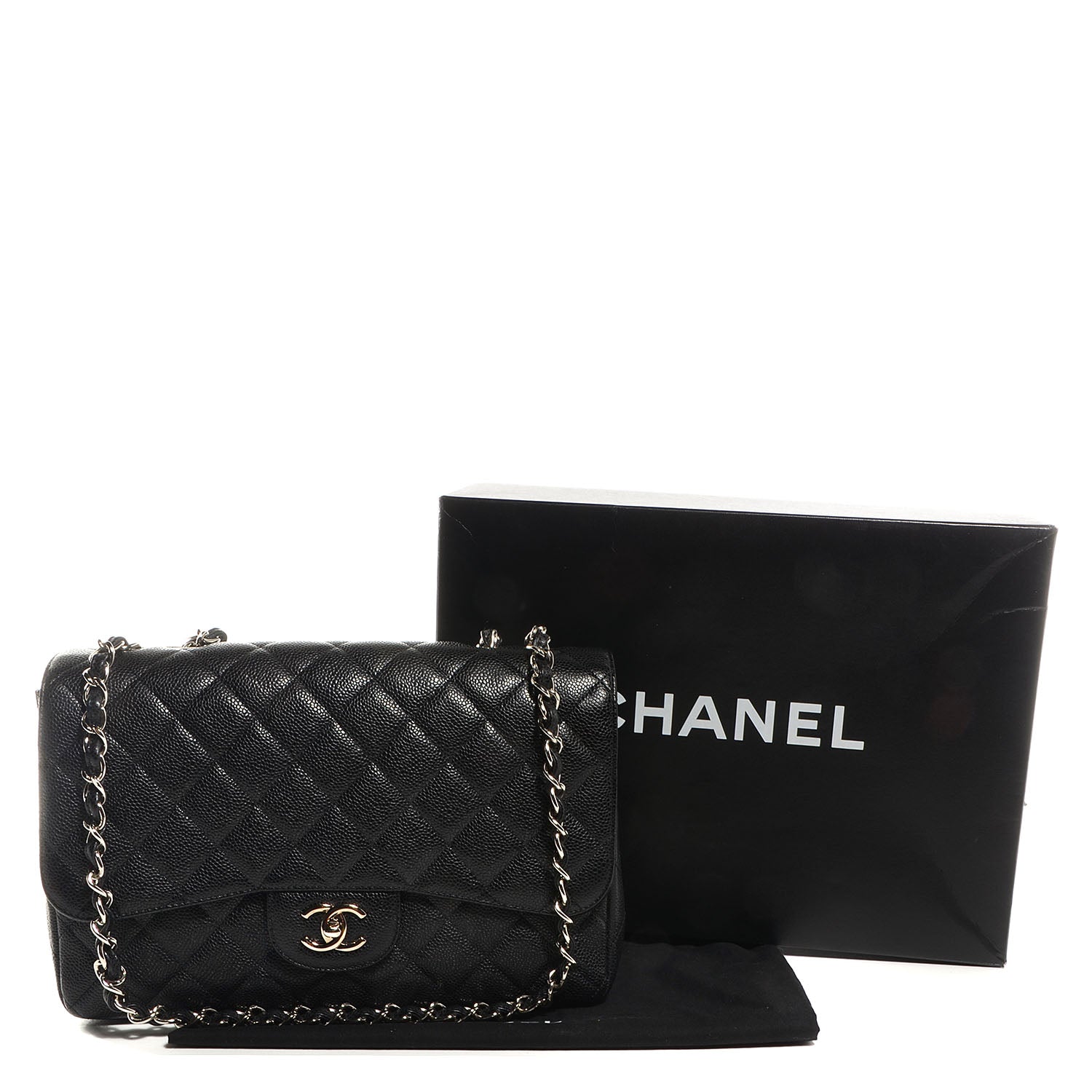 Chanel Caviar Jumbo Single Flap Black 5 of 9