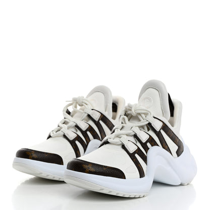Louis Vuitton Patent Monogram LV Archlight Sneakers 37.5 White 3 of 8