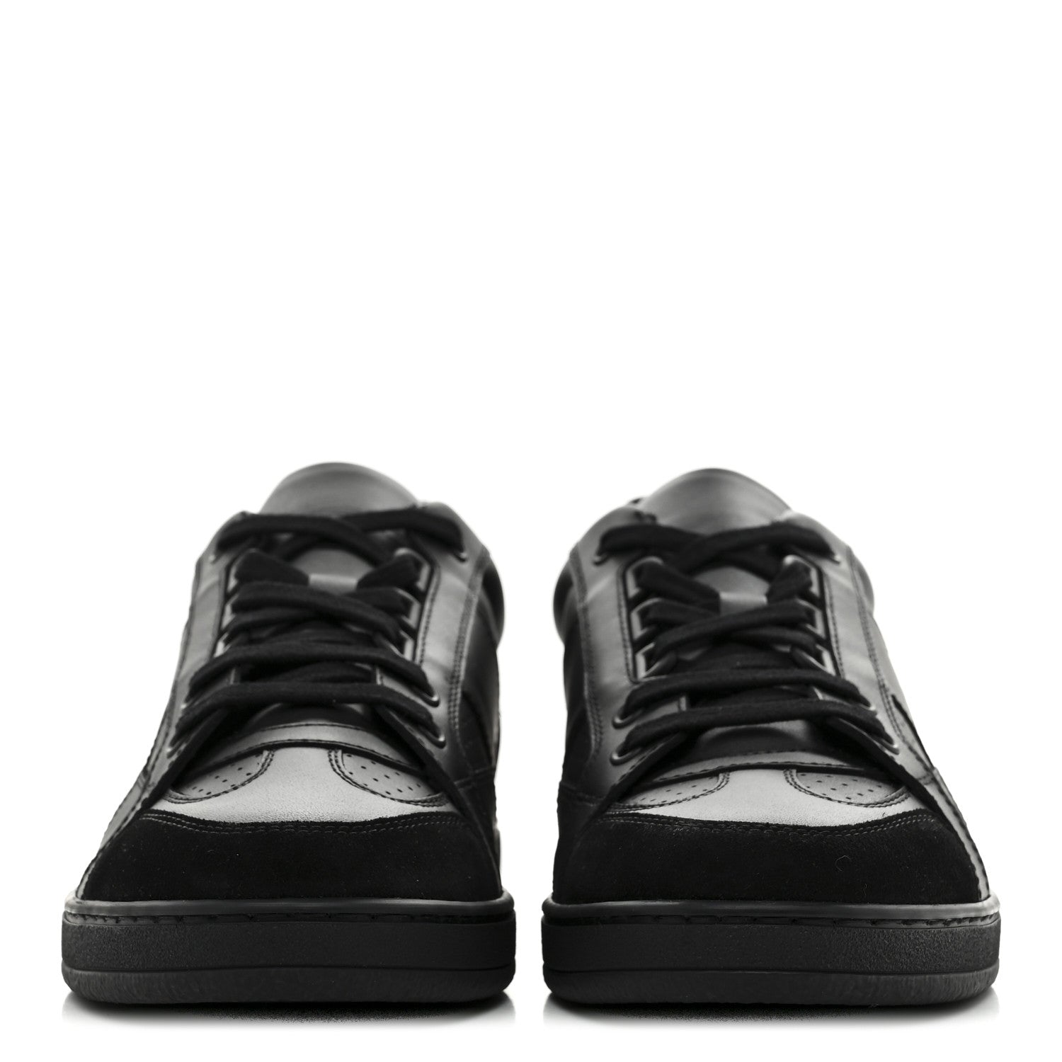 Christian Dior Calfskin Suede Logo Sneakers 37 Black 3 of 9