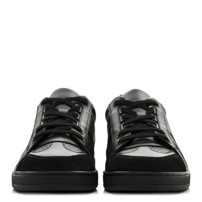 Christian Dior Calfskin Suede Logo Sneakers 37 Black 3 of 9