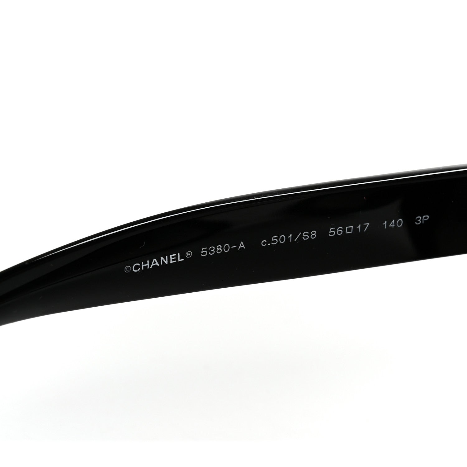 Chanel Acetate Polarized Square CC Sunglasses 5380-A Black 5 of 8