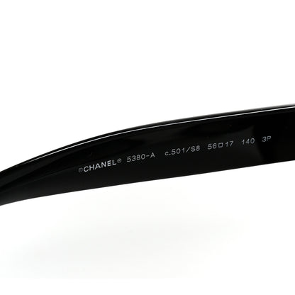Chanel Acetate Polarized Square CC Sunglasses 5380-A Black 5 of 8