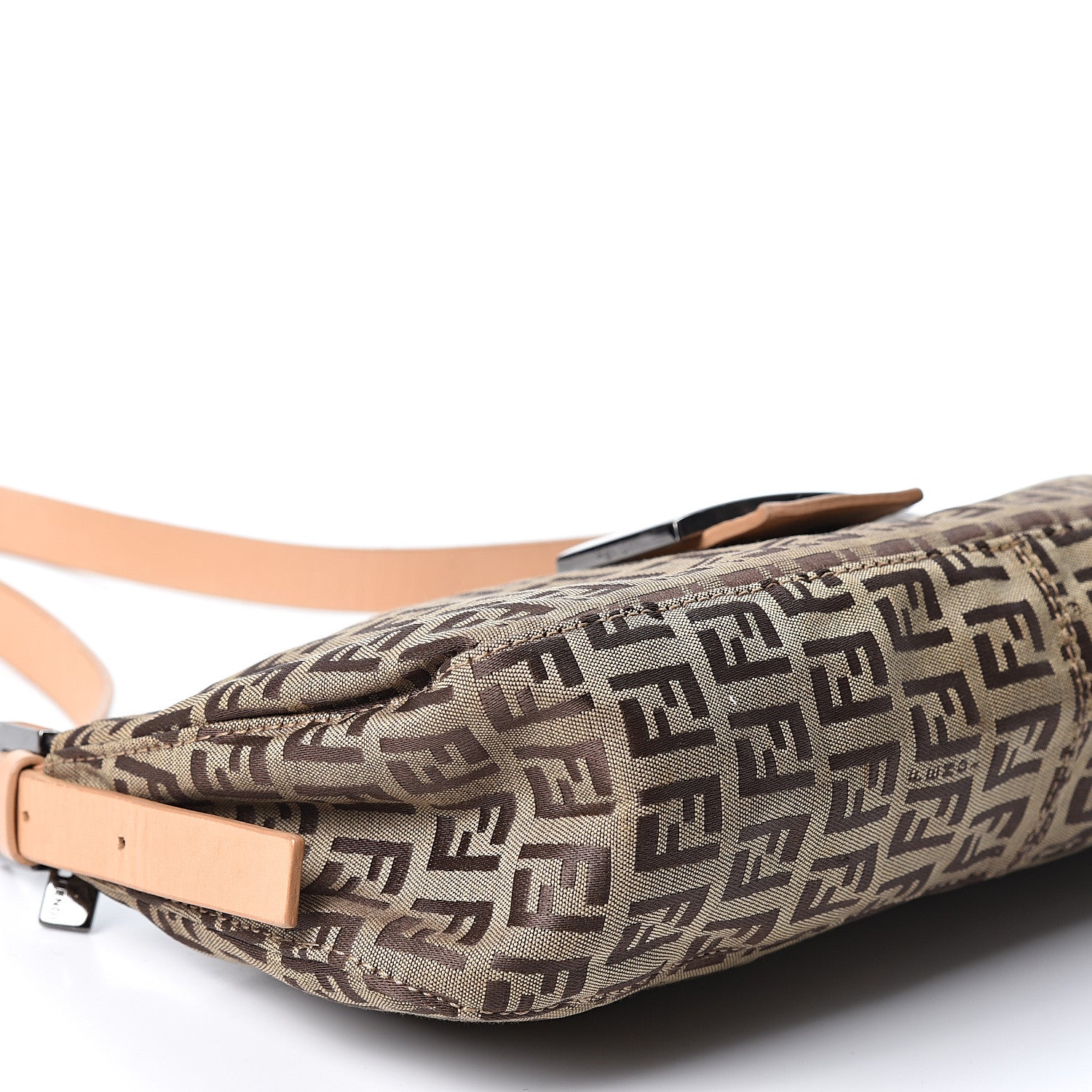 Fendi Zucchino Shoulder Bag Beige 8 of 9