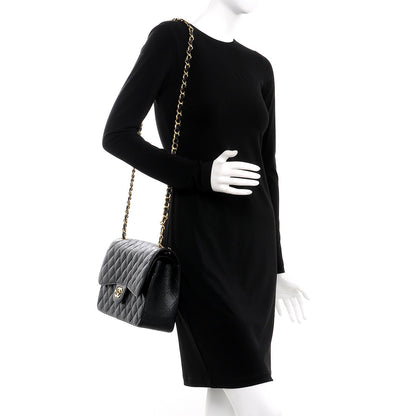 Chanel Caviar Quilted Jumbo Double Flap Black 2 of 8