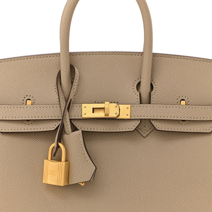 Hermes Epsom Horseshoe Birkin Sellier 25 Trench Bleu Pale 8 of 13