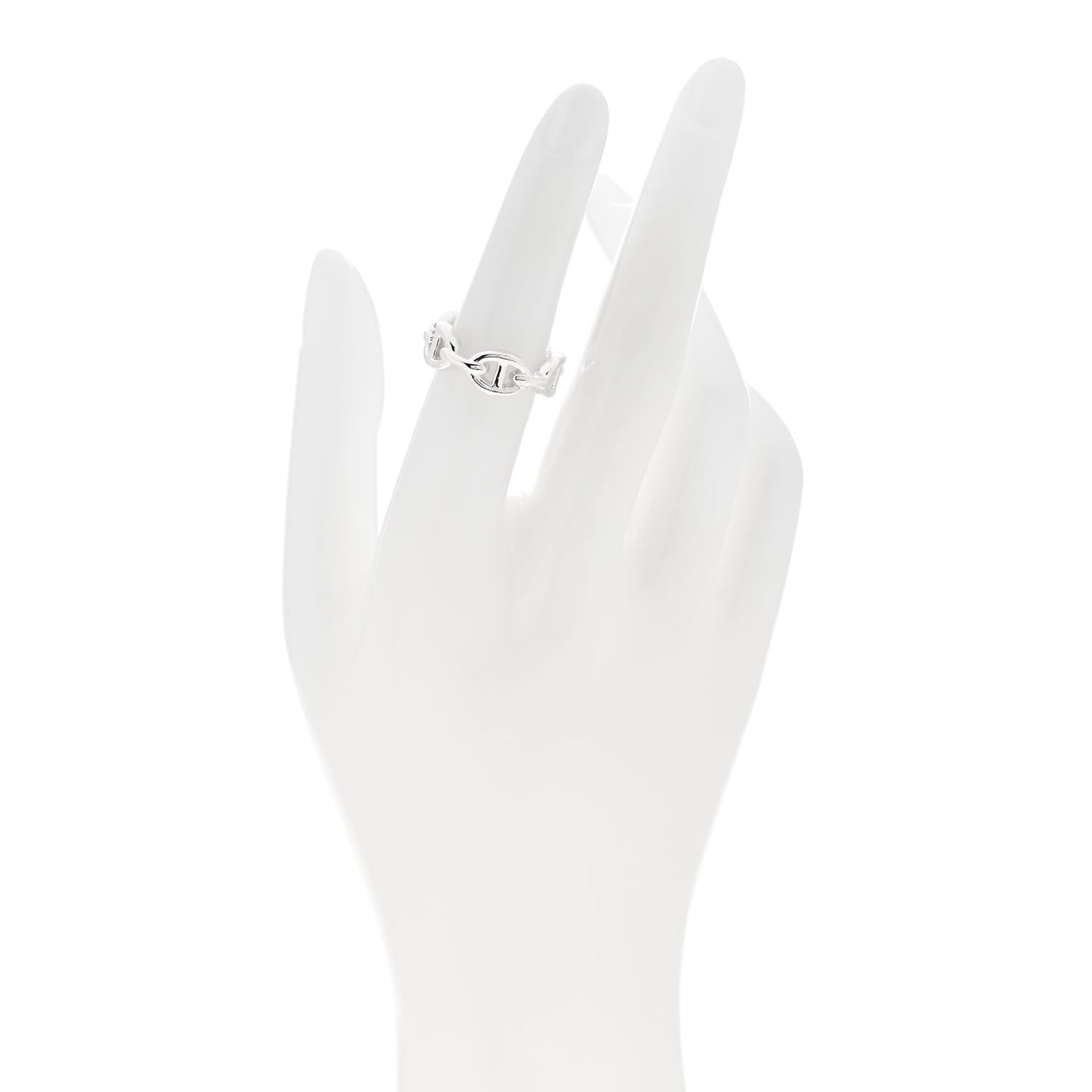 Sterling Silver PM Chaine d'Ancre Enchainee Band Ring 51 5.75