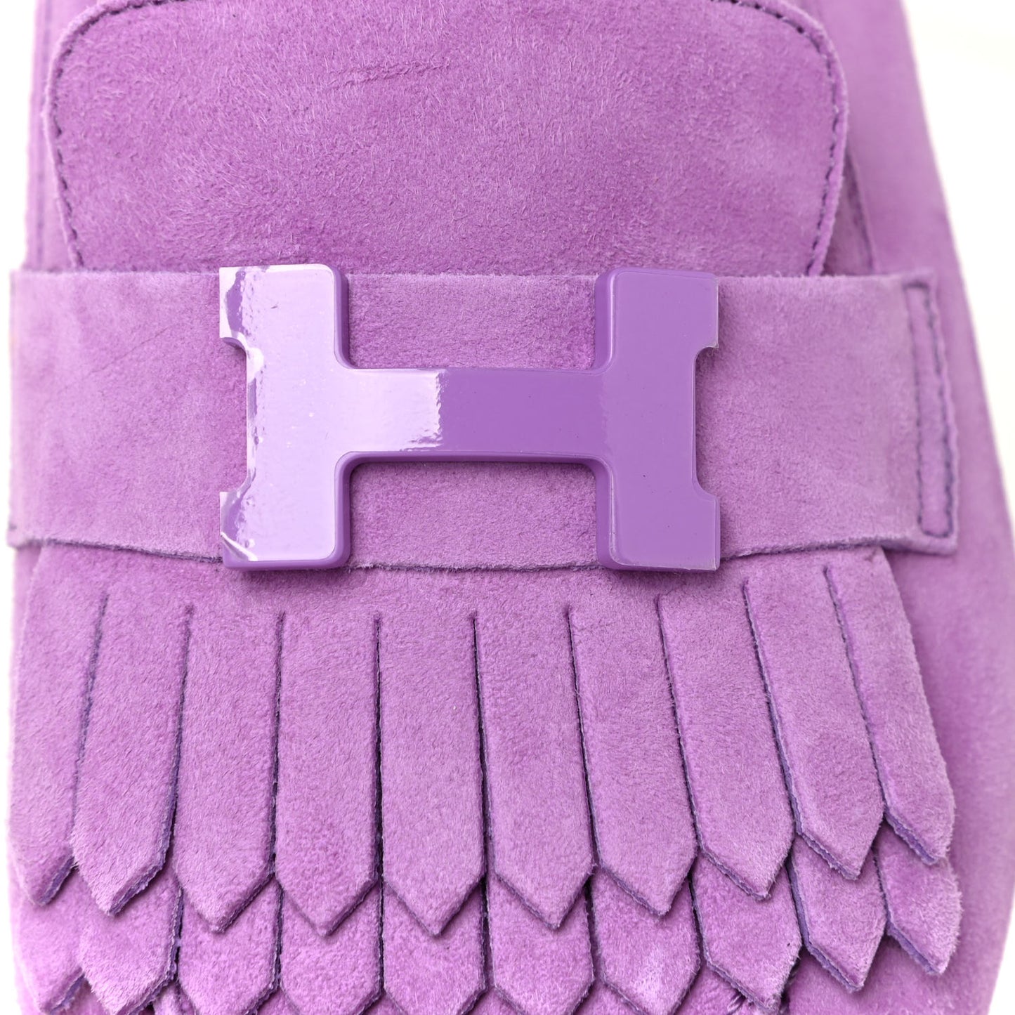 Suede Goatskin Womens Royal Loafers 36 Violet Parme
