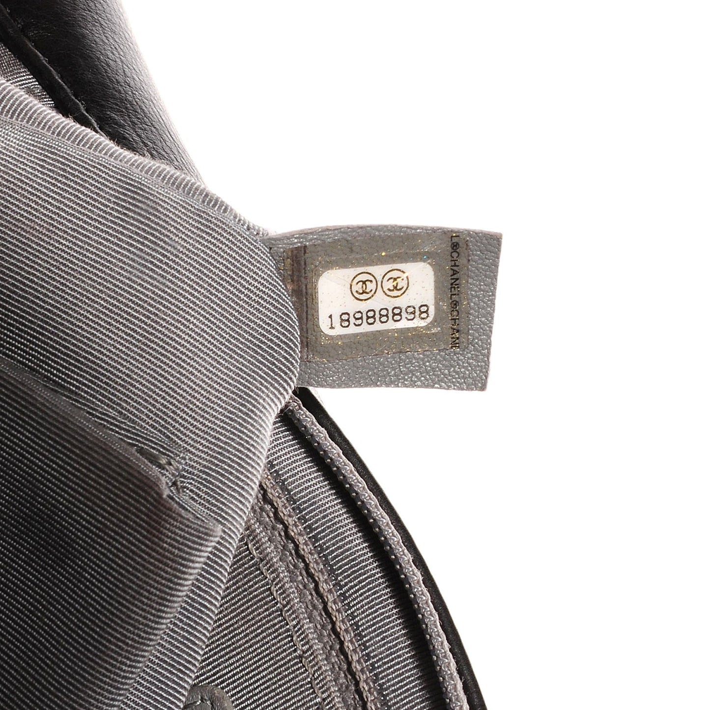Calfskin Quilted Large Boy Flap Black