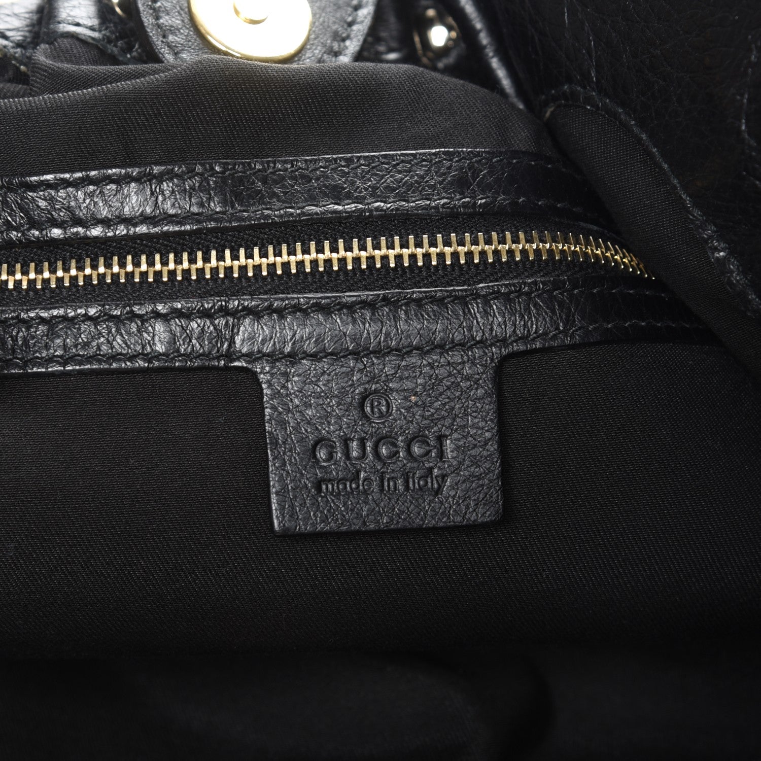 Gucci Calfskin Studded Large Pelham Tote Black 6 of 7