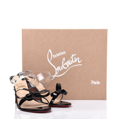 Christian Louboutin Patent PVC Just Nodo 85 Slide Sandals 36.5 Black 11 of 11