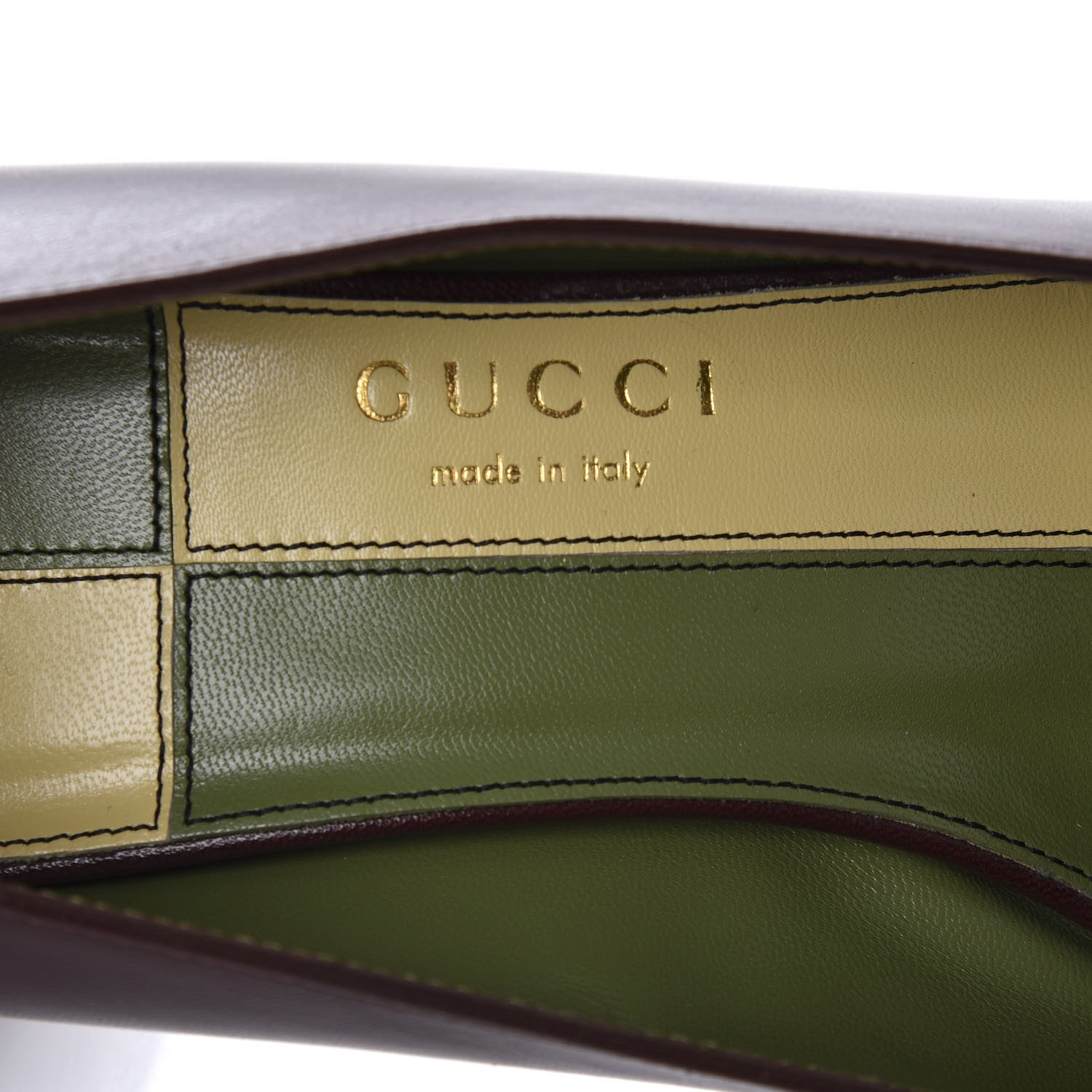 Gucci Malaga Kid Half Moon GG Square Toe Pumps 39.5 Bordeaux 7 of 10