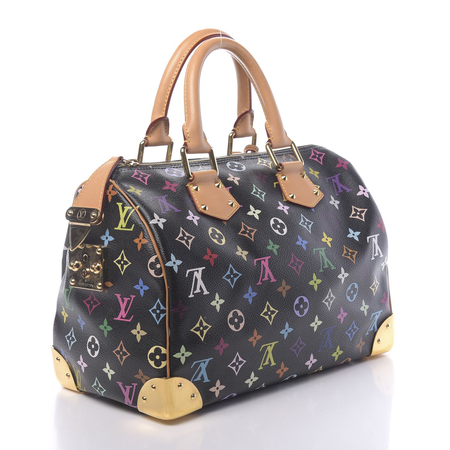 Louis Vuitton Monogram Multicolor Speedy 30 Black 3 of 9