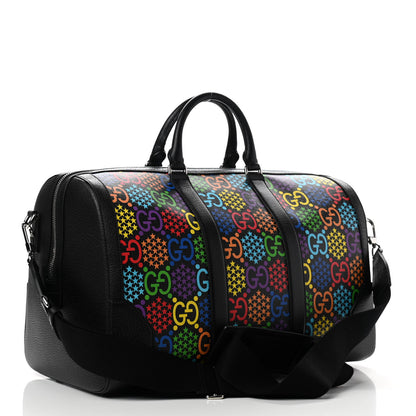 Gucci GG Supreme Monogram Psychedelic Duffle Bag Black Multicolor 3 of 9