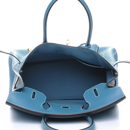 Hermes Togo Birkin 30 Blue Jean 7 of 23