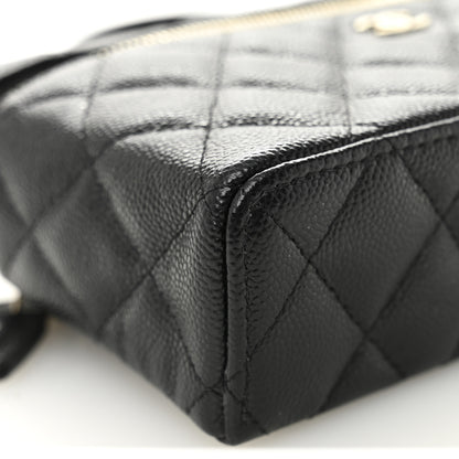 Chanel Caviar Quilted Top Handle Slim Vanity With Chain Black 9 of 11
