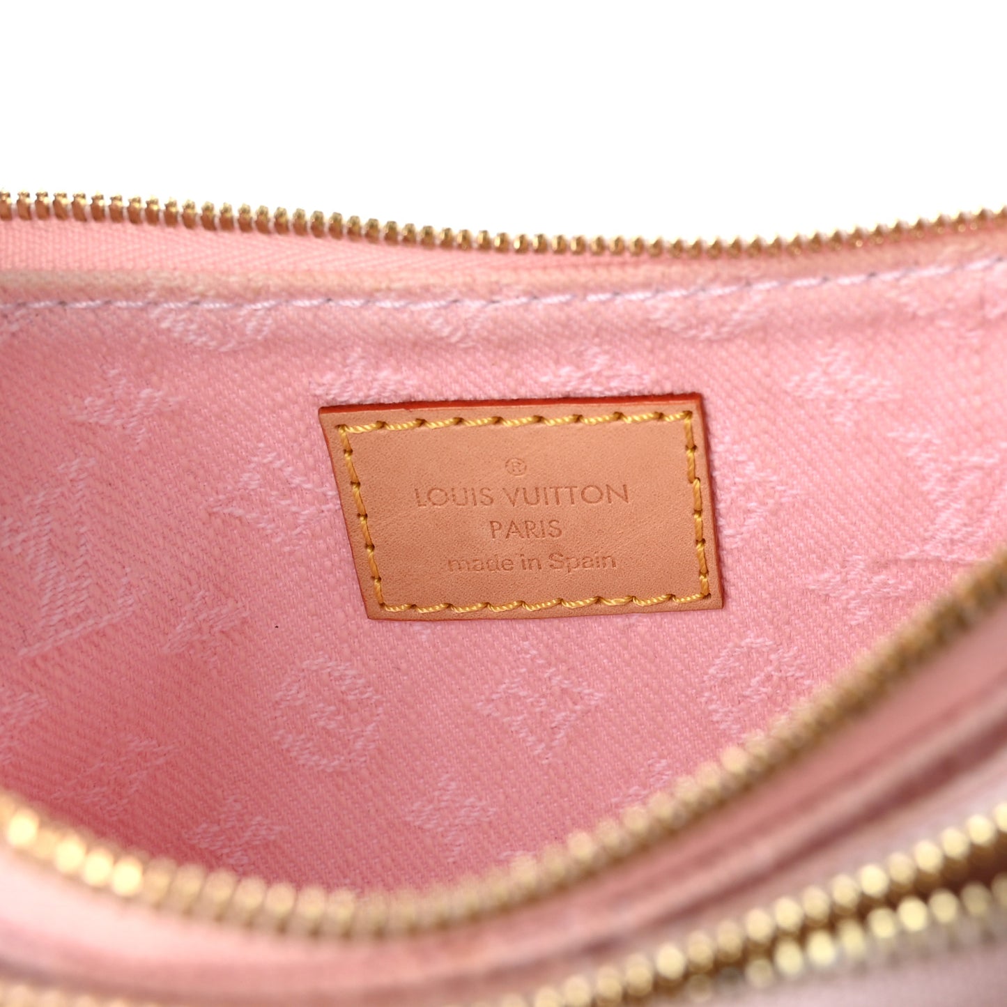 Monogram Denim Liv Pochette Washed Pink