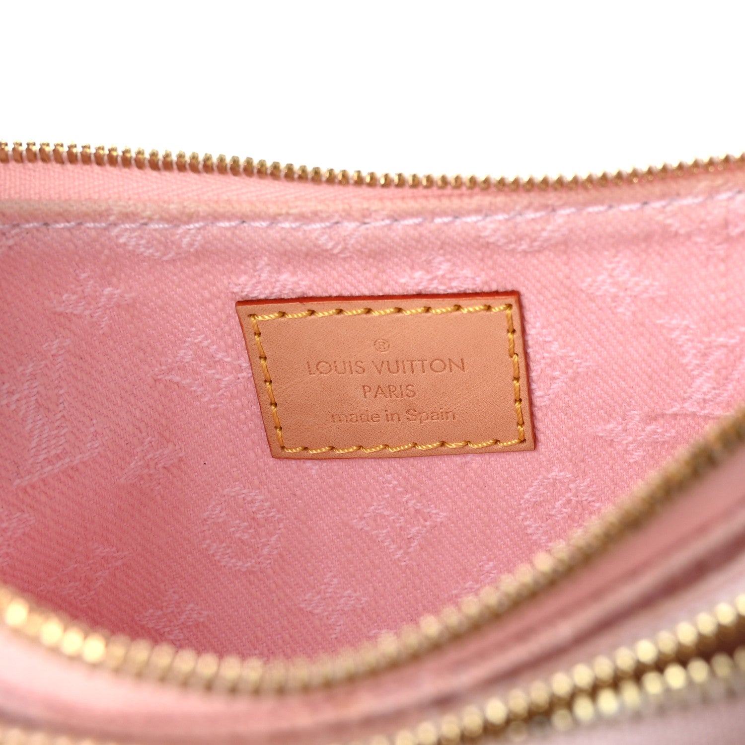 Louis Vuitton Monogram Denim Liv Pochette Washed Pink 6 of 9