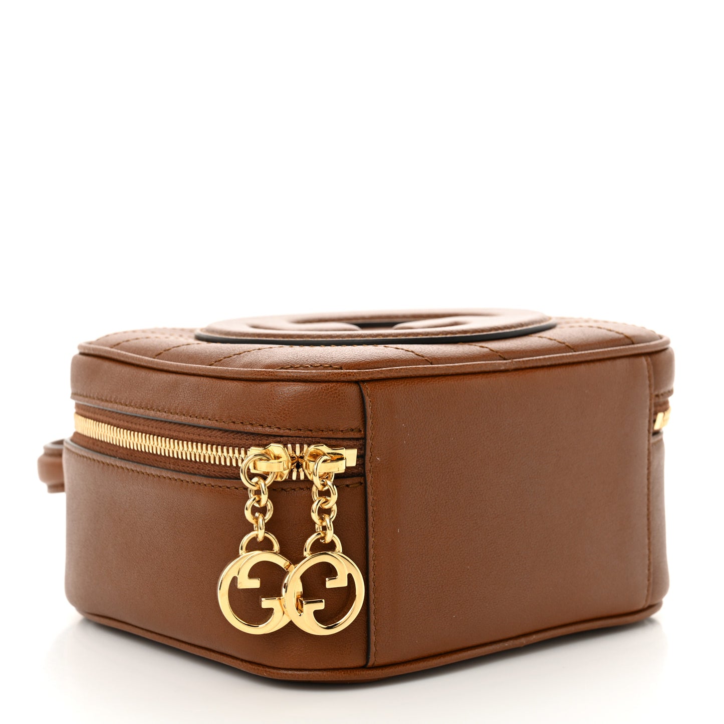 Sakai Be Green Calfskin Diagonal Stitched Blondie Top Handle Bag Cuir