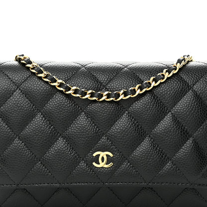 Chanel Caviar Quilted Wallet on Chain WOC Black 9 of 11
