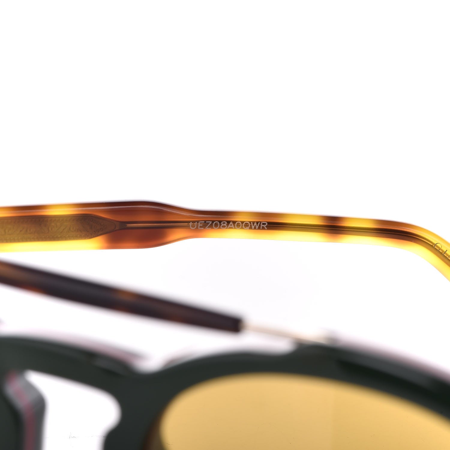 Gucci Acetate Vintage Round GG 0124SA Sunglasses Green Tortoise 5 of 9
