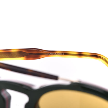 Gucci Acetate Vintage Round GG 0124SA Sunglasses Green Tortoise 5 of 9