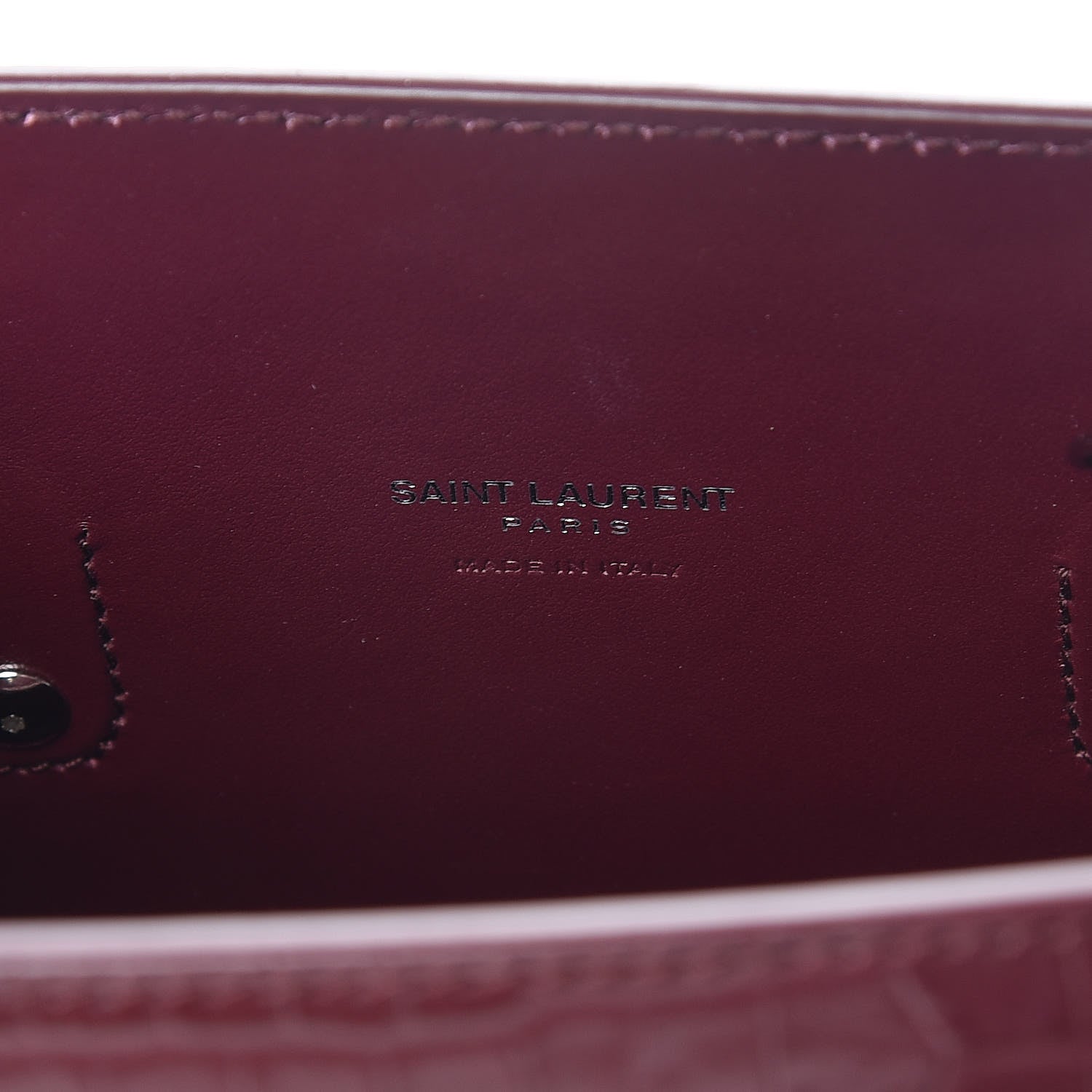 Saint Laurent Calfskin Crocodile Embossed Baby Sac De Jour Rouge 7 of 11
