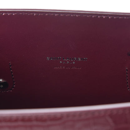 Saint Laurent Calfskin Crocodile Embossed Baby Sac De Jour Rouge 7 of 11