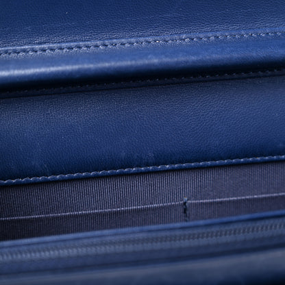 Chanel Lambskin Quilted Tri-Color Wallet On Chain WOC Dark Blue 11 of 11