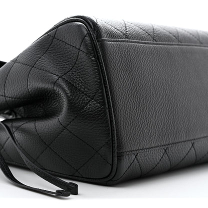 Chanel Grained Calfskin Stitched Urban Essentials Shopping Bag Black 10 of 12