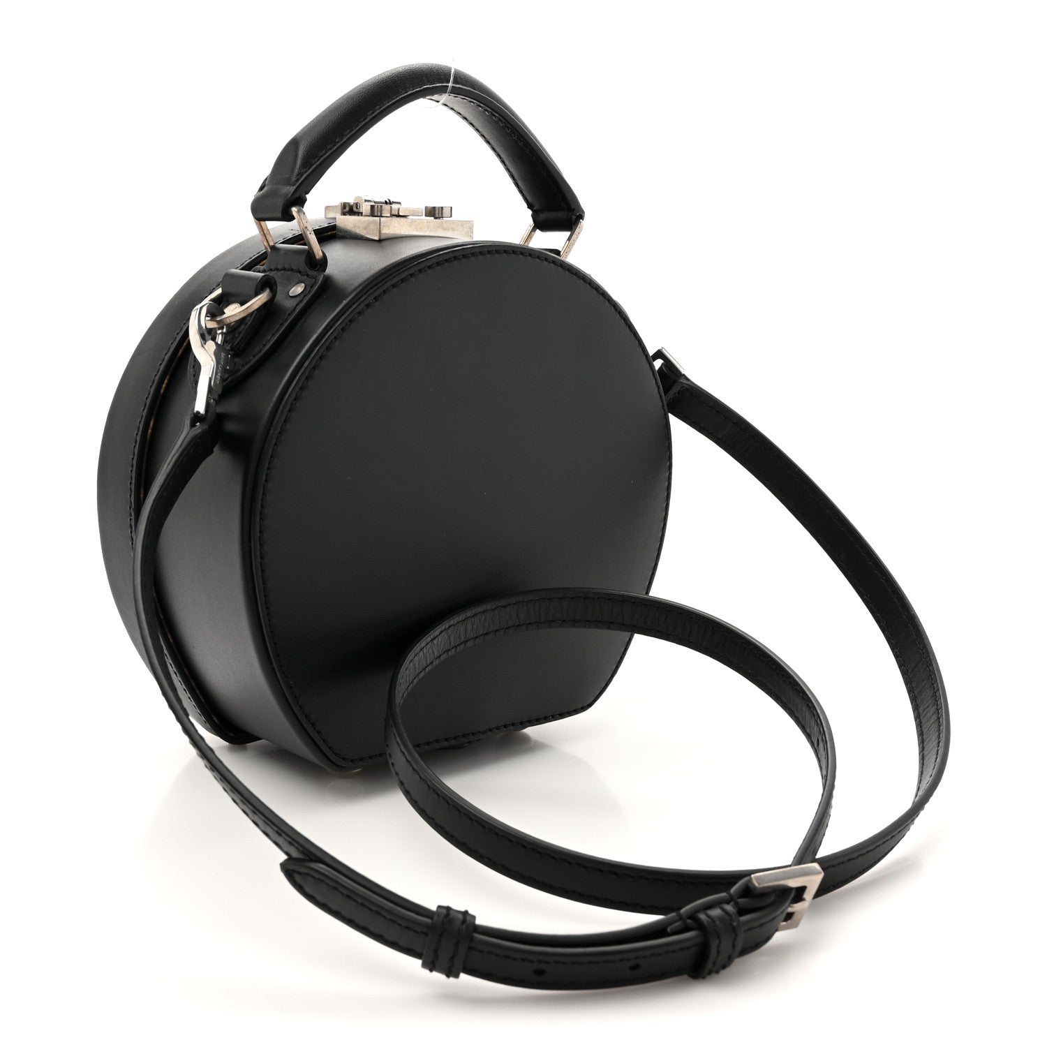 Saint Laurent Calfskin Small Mica Hat Box Black 3 of 11