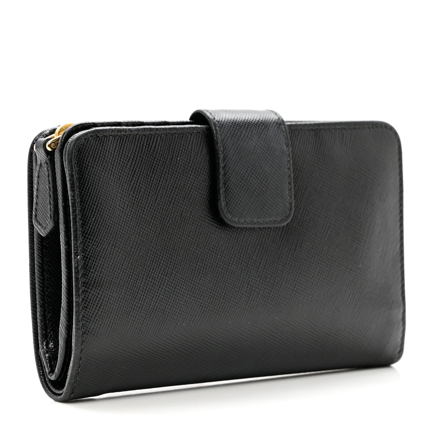 Saffiano Metal Compact Wallet Black