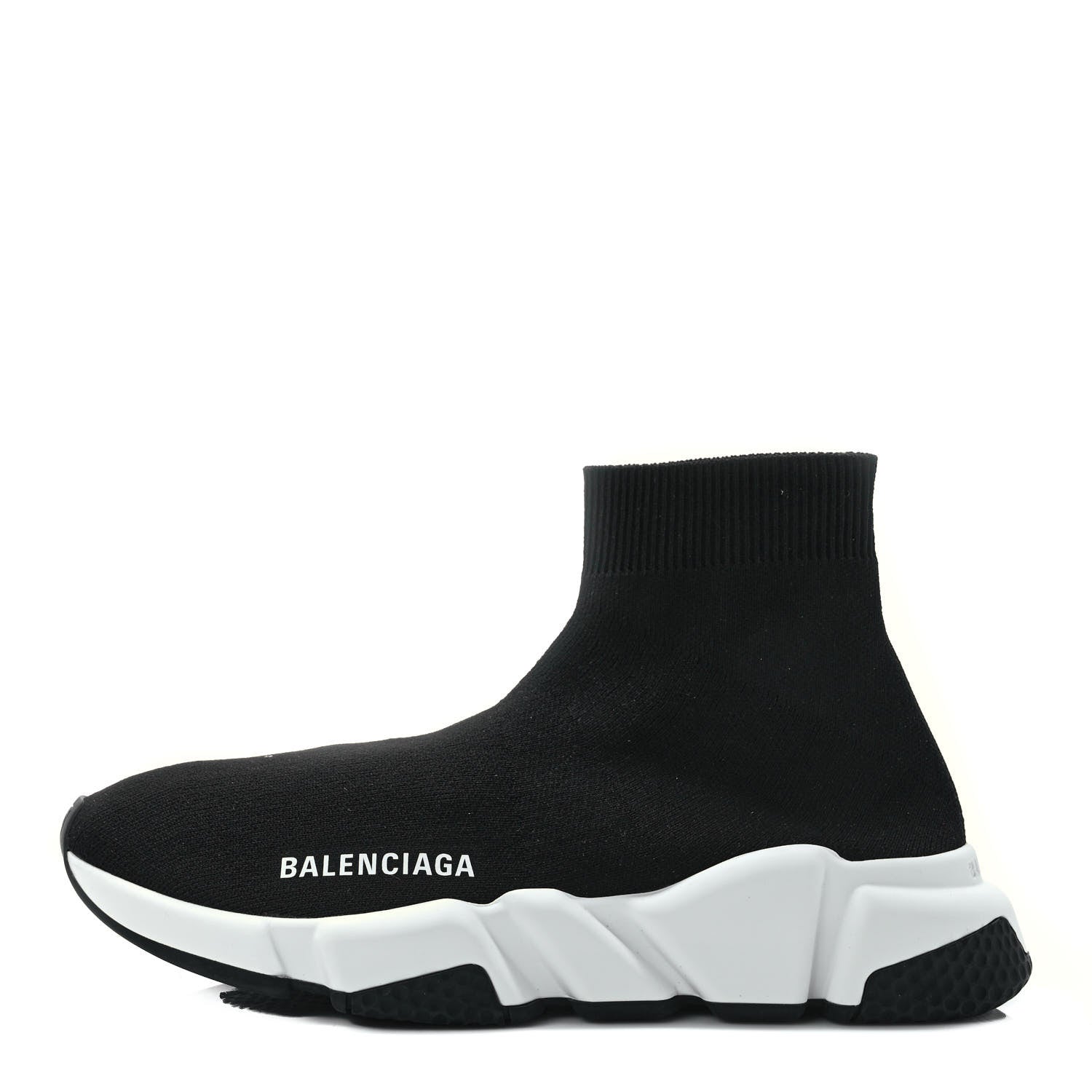 Balenciaga Neoprene Knit Womens Speed Sneakers 36 Black White 1 of 9
