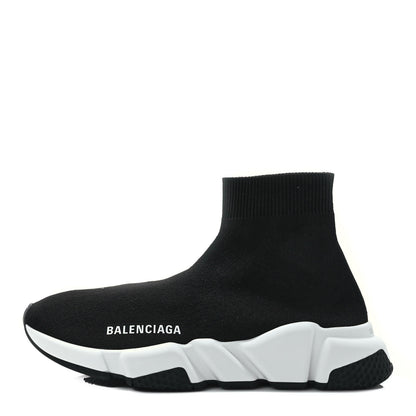 Balenciaga Neoprene Knit Womens Speed Sneakers 36 Black White 1 of 9