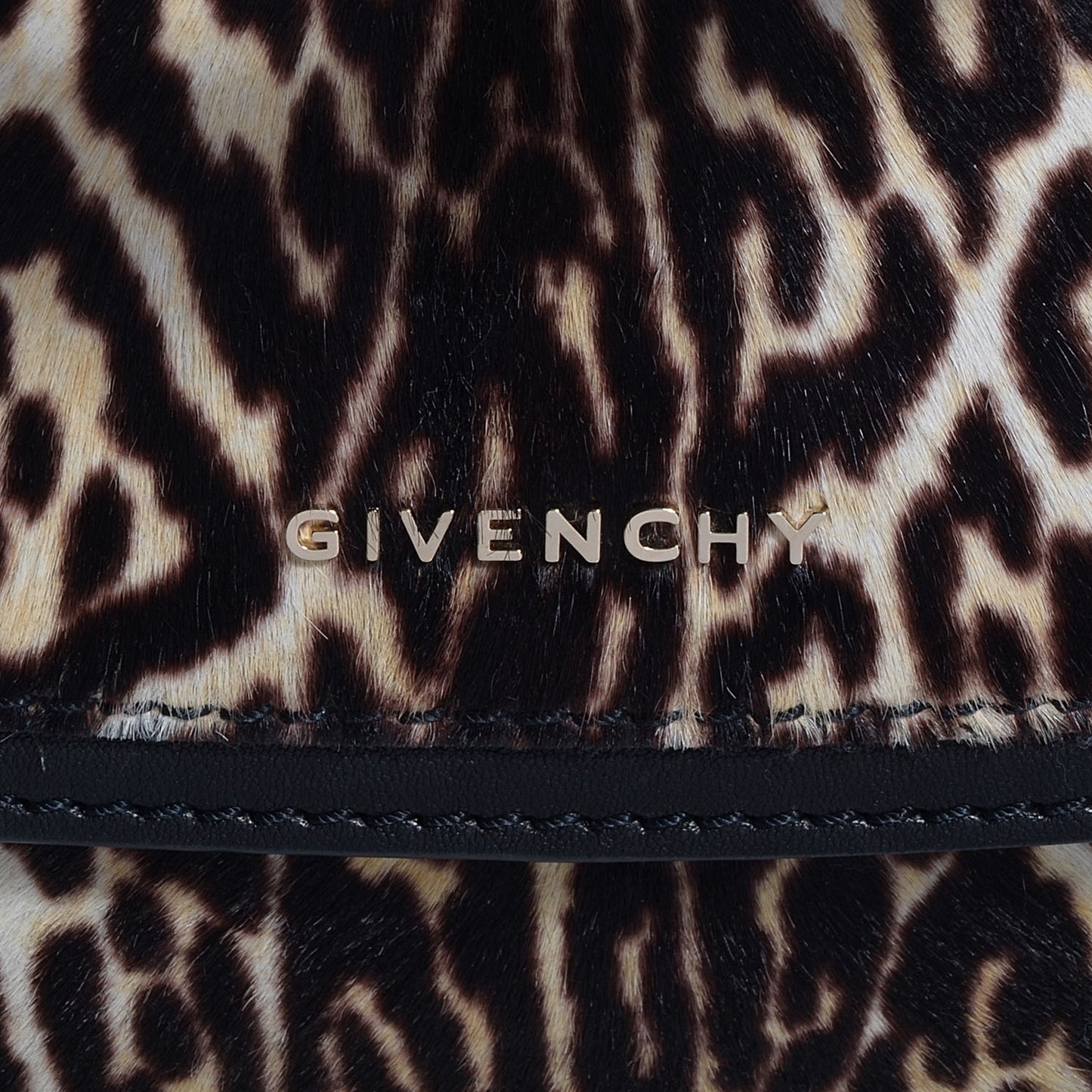 Calf Hair Leopard Print Mirte Saddle Bag