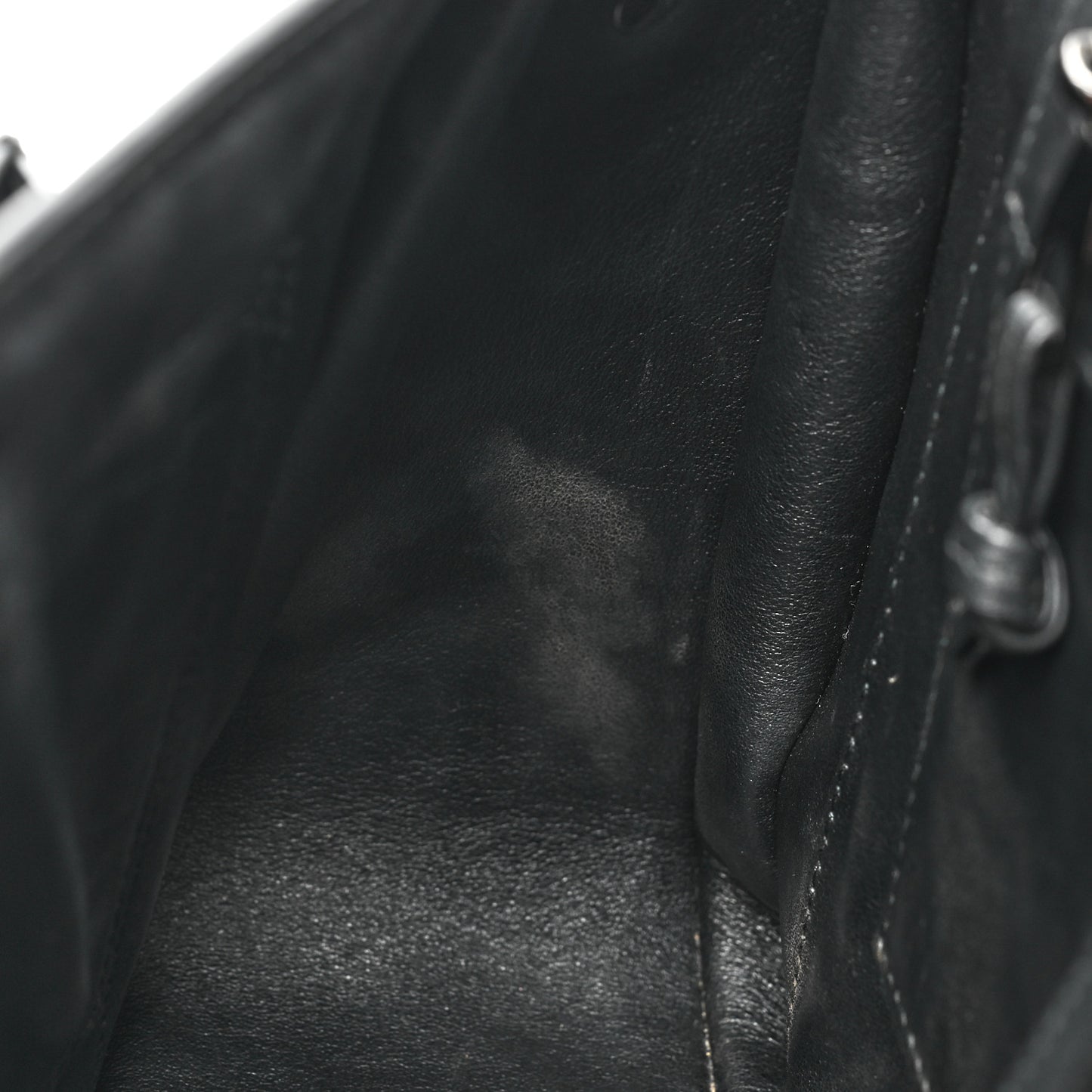 Metallic Paper Lambskin Medium PS1 Plus Zip Satchel Gun Metal