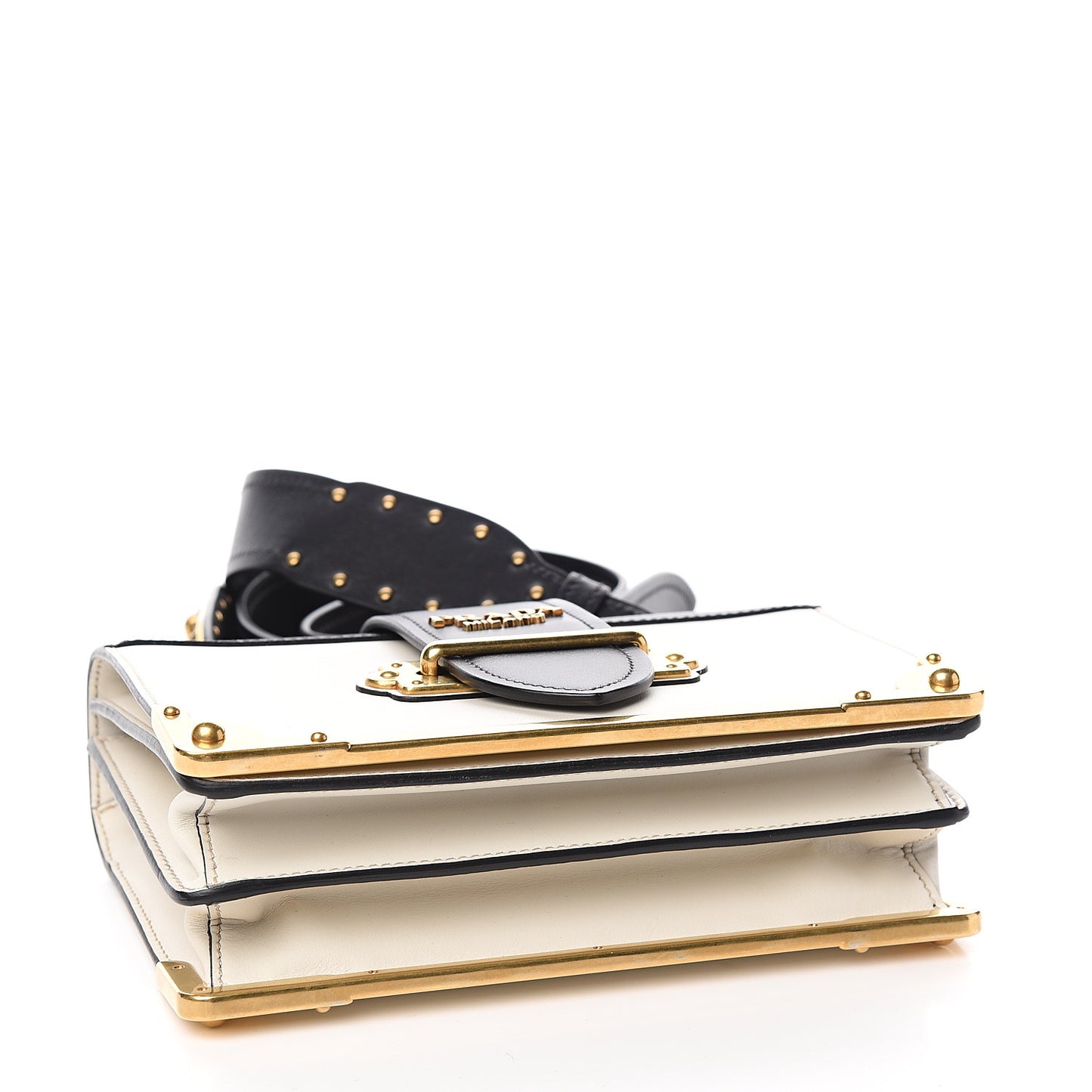 City Calf Saffiano Cahier Bag Talco Black