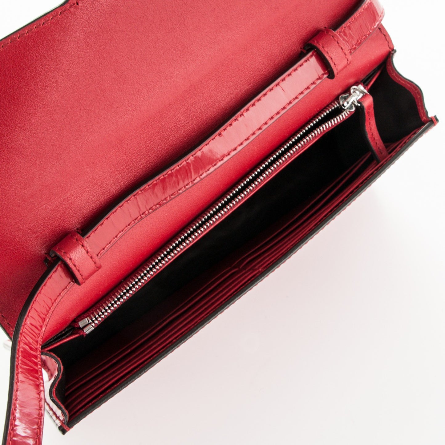 Shade Lux Calfskin Icon Wallet Hibiscus Red