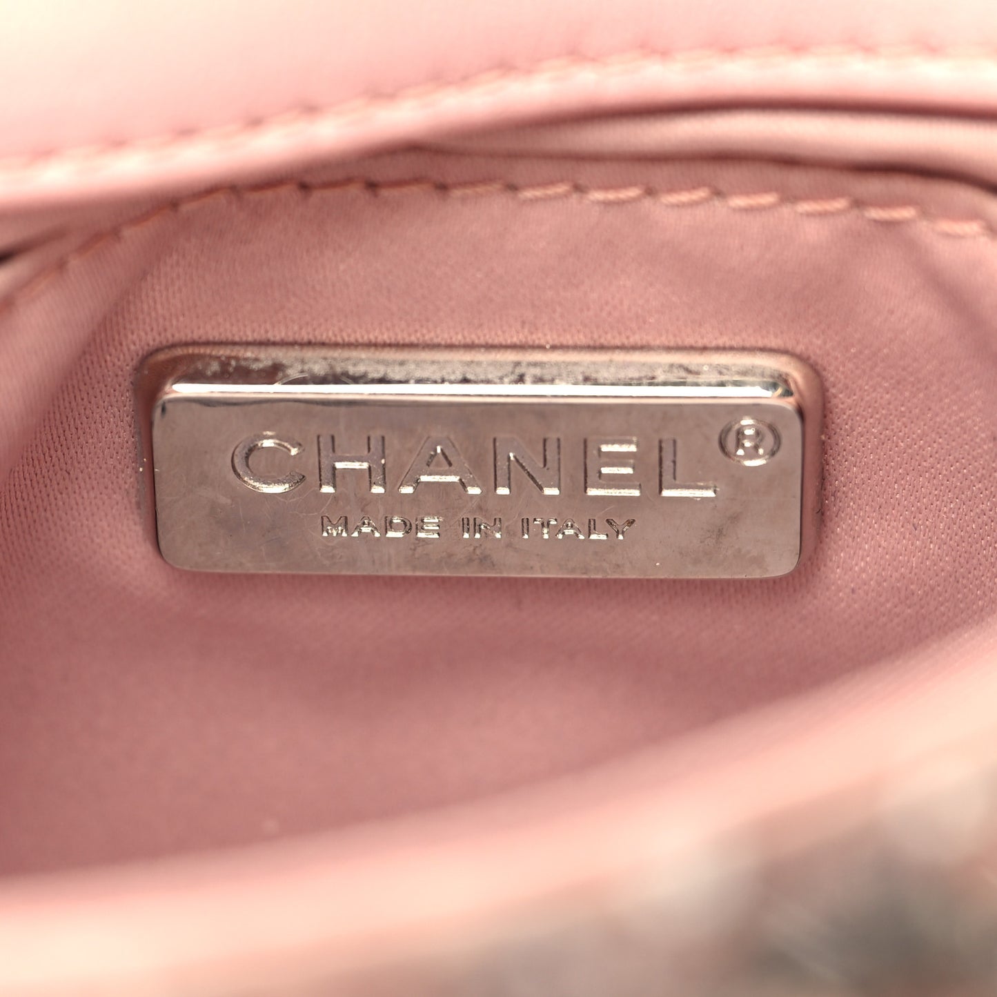 Sequin Mini Flap Light Pink Silver