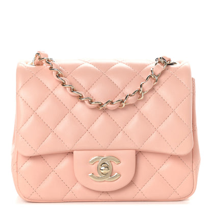 Chanel Lambskin Quilted Mini Square Flap Light Pink 1 of 9