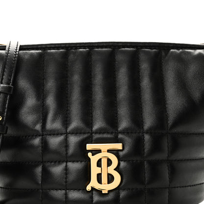 Burberry Lambskin Quilted Small Crescent Lola Bag Black 7 of 9