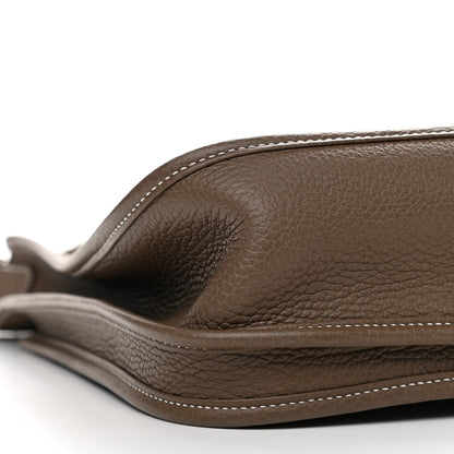 Hermes Taurillon Clemence Evelyne III PM Etoupe 8 of 9