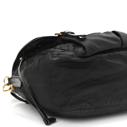 Prada Tessuto Nylon Saffiano Messenger Bag Black 7 of 9