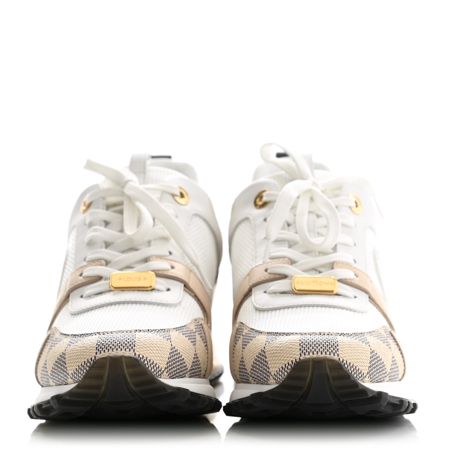 Louis Vuitton Calfskin Damier Azur Run Away Sneakers 39.5 White 2 of 9