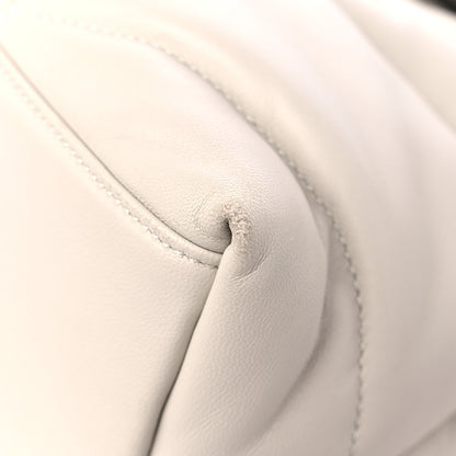 Saint Laurent Lambskin Quilted Medium Loulou Puffer Monogram Chain Satchel Crema Soft 10 of 13