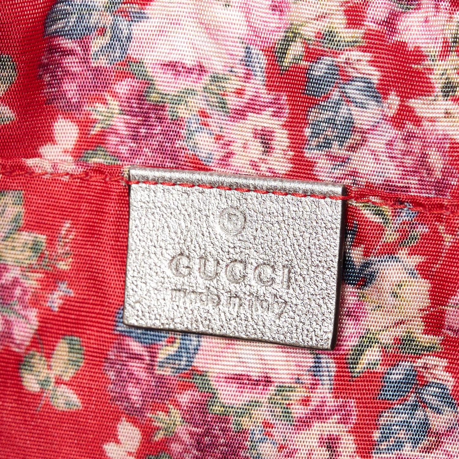 Gucci Laminated Nappa Trapuntata Small Zumi Shoulder Bag Rosso Marine Argento 6 of 11