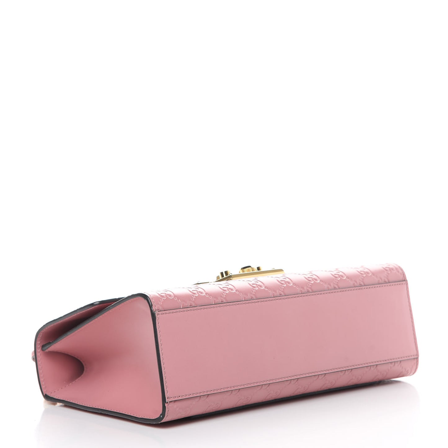 Guccissima Signature Medium Padlock Shoulder Bag Rose Baby Candy