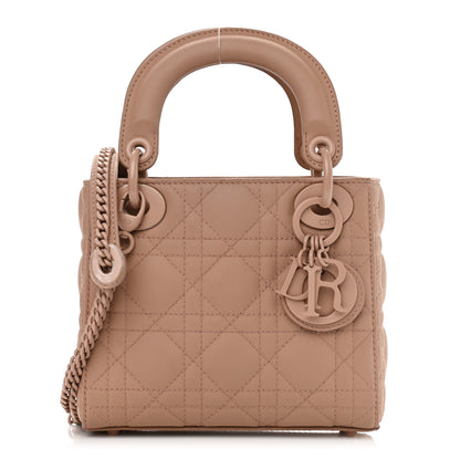 Christian Dior Ultra Matte Calfskin Cannage Mini Lady Dior Light Beige 1 of 10